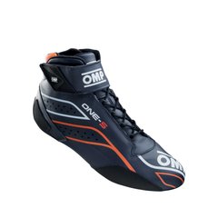 OMP ONE-S 2020, ботинки для автоспорта, синий/оранжевый