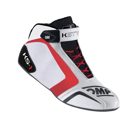 OMP KS-1, ботинки для картинга, белый/черный/красный