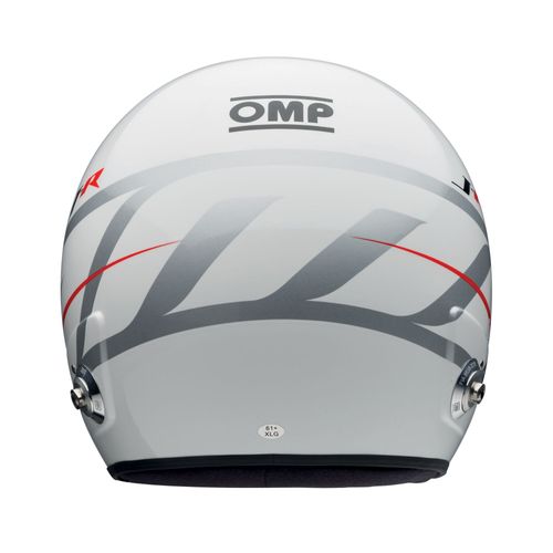 OMP J-R INTERCOM HANS, шлем для автоспорта, белый