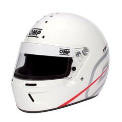 OMP GP-R K 2022, шлем для автоспорта, белый