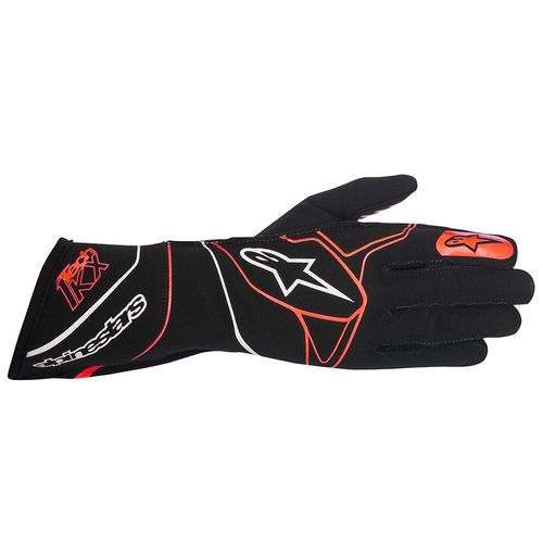 ALPINESTARS TECH 1-KX, перчатки для картинга, черный/красный