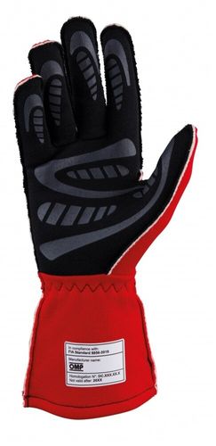 OMP FIRST EVO, перчатки для автоспорта, красный