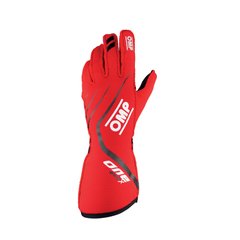 OMP ONE EVO X, перчатки для автоспорта, красный