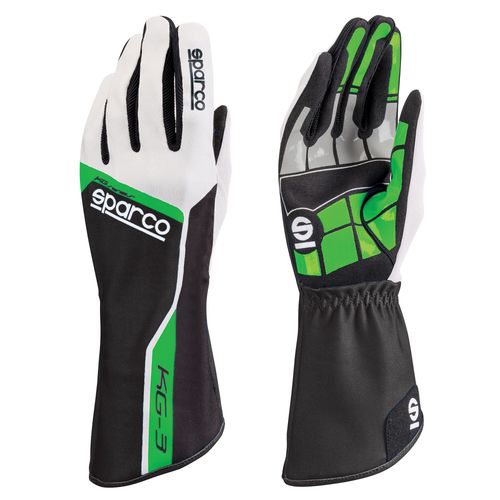SPARCO TRACK KG-3, перчатки для картинга, зеленый, р-р M