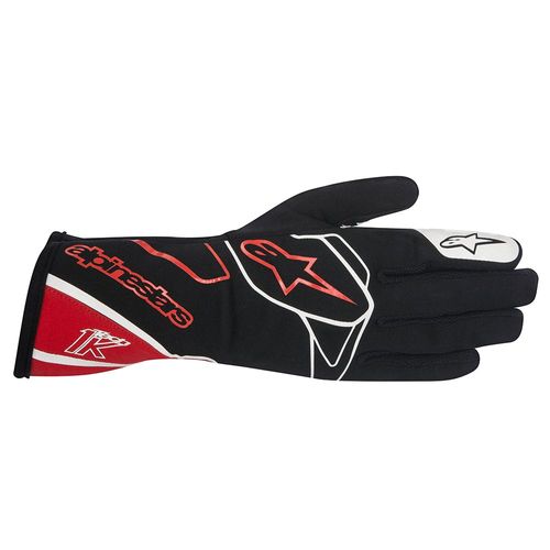 ALPINESTARS TECH 1-K, перчатки для картинга, черный/красный