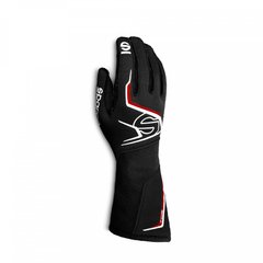 SPARCO TIDE, перчатки для автоспорта, черный/красный