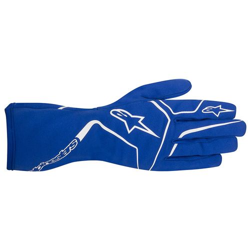 ALPINESTARS TECH 1-K RACE, перчатки для картинга, синий/белый