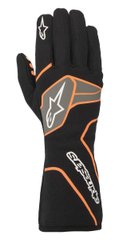 ALPINESTARS TECH-1 RACE V2, перчатки для автоспорта, черный/серый/оранжевый