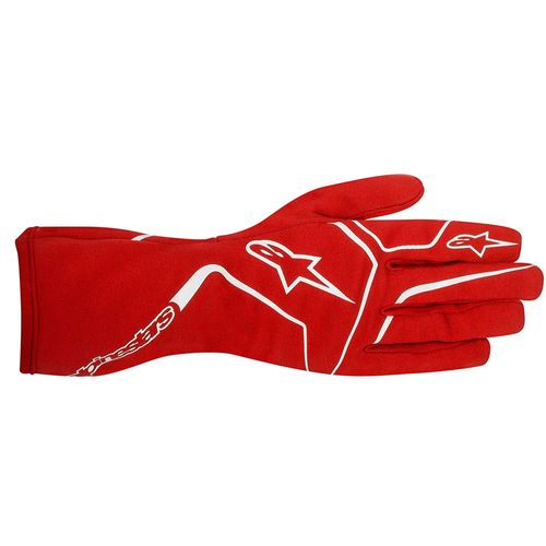 ALPINESTARS TECH 1-K RACE, перчатки для картинга, красный/белый