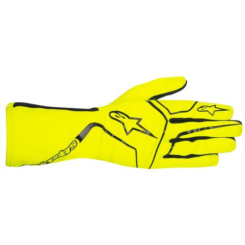 ALPINESTARS TECH 1-K RACE, перчатки для картинга, желтый/черный