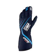 OMP ONE EVO X, перчатки для автоспорта, синий/голубой