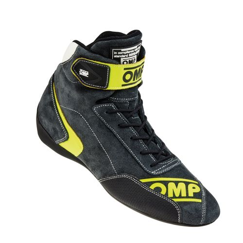 OMP FIRST EVO, ботинки для автоспорта, антрацид/желтый
