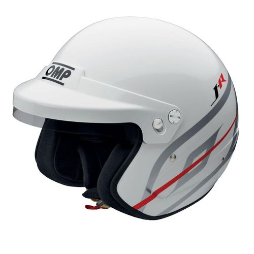 OMP J-R, шлем для автоспорта (без клипс Hans), белый