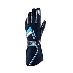 OMP TECNICA 2021, перчатки для автоспорта, синий/голубой