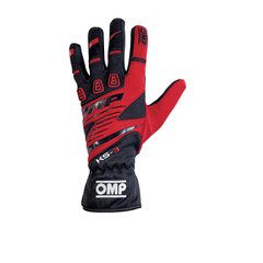 OMP KS-3, перчатки для картинга, черный/красный