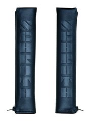 SCHROTH Leather Shoulder Pads 2“ (50 mm) с кожаным лого, накладки на ремни безопасности, черный