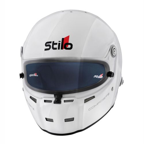 STILO ST5 FN COMPOSITE - Snell SA2020, FIA 8859-15, Hans FIA8858-10, шлем для автоспорта, белый/синий