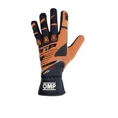 OMP KS-3, перчатки для картинга, черный/оранжевый