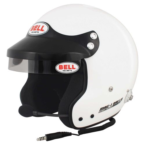 BELL MAG1 RALLY HANS, шлем для автоспорта, белый