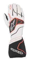 ALPINESTARS TECH 1-ZX V2, перчатки для автоспорта, белый/черный/красный