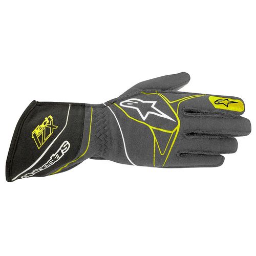 ALPINESTARS TECH 1-ZX, перчатки для автоспорта, серый/черный/желтый