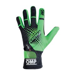 OMP KS-4, перчатки для картинга, зеленый/черный