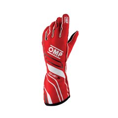 OMP ONE-S, перчатки для автоспорта, красный