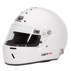 OMP GP-R 2022, шлем для автоспорта, белый